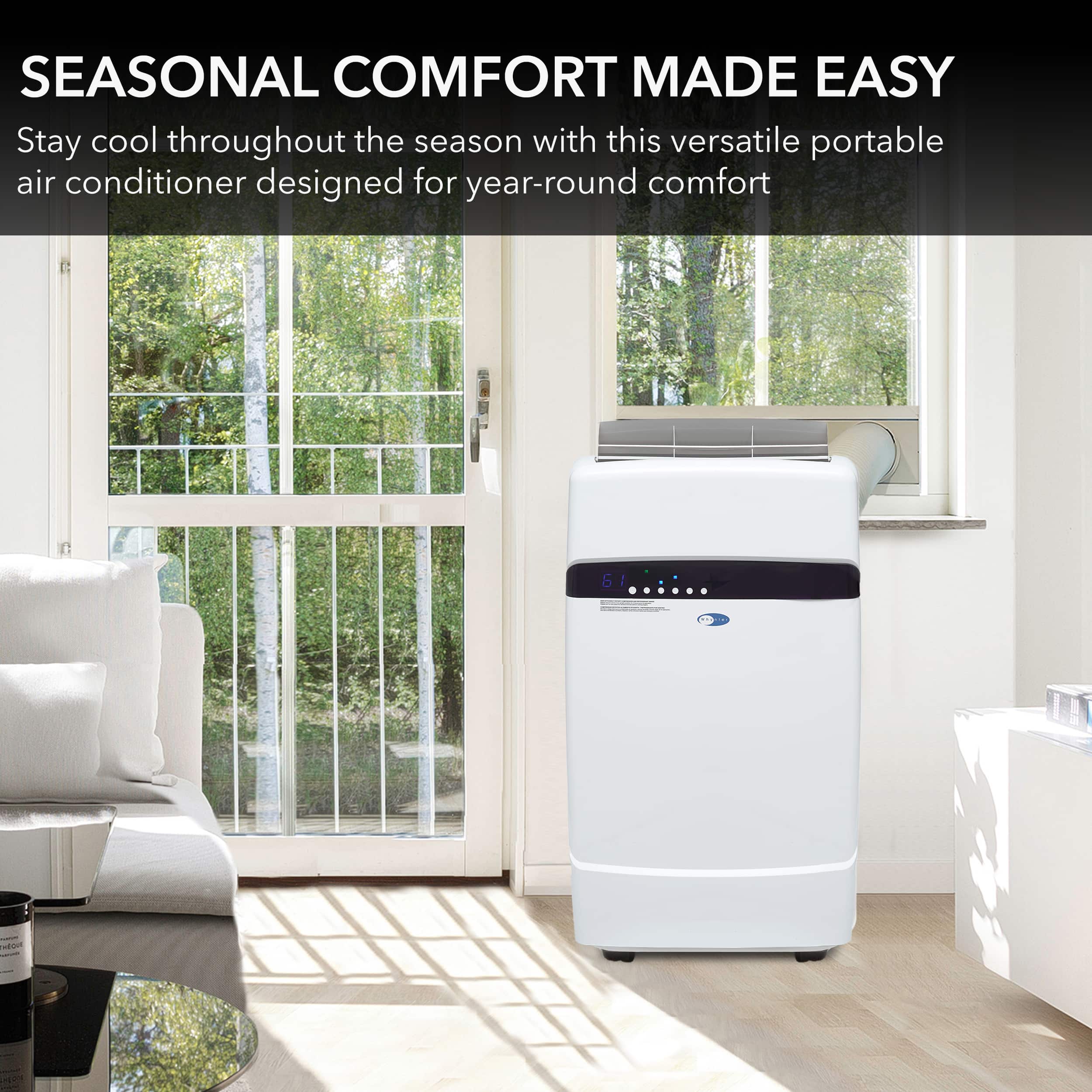 Alt View 11. Whynter - 400 Sq. Ft. Portable Air Conditioner and Heater - Frost White.