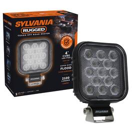 Sylvania - Rugged 4 Inch Cube LED Light Pod, Flood Light 2100 Raw Lumens, Off Road Driving Work Light, Truck, Car, Boat, ATV, UTV,