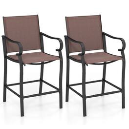 Boyel Living - Multicolor Outdoor Durable Set of 2 Bar Stools - Red