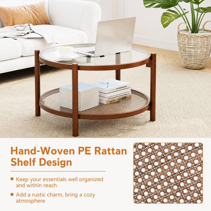 CHIVAT  
Hand-Woven PE Rattan Shelf Design  
Keep your essentials well organized and within reach  
Add a rustic charm, bring a cozy atmosphere