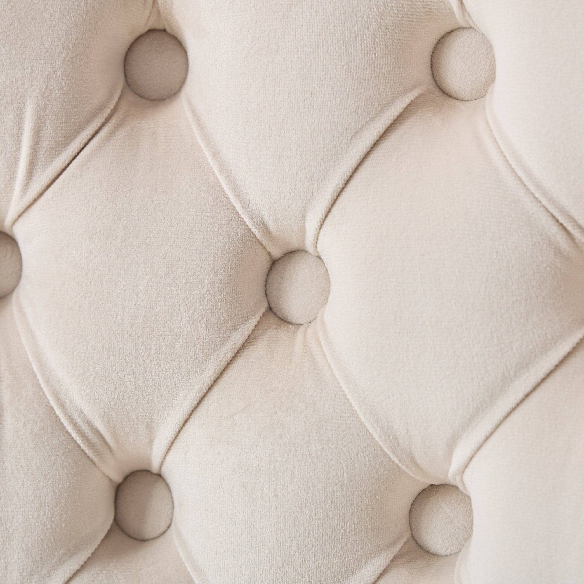 Alt View 8. Boyel Living - Swivel Velvet Bar Stools Set of 2 with Button Tufted Back - Beige.