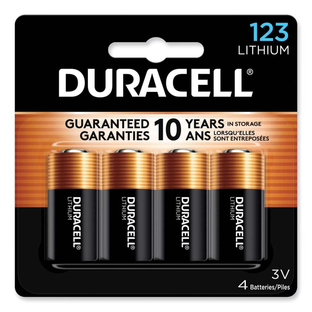 Duracell - DL123AB4PK 3V 123 Specialty High-Power Lithium Batteries (4/Pack)