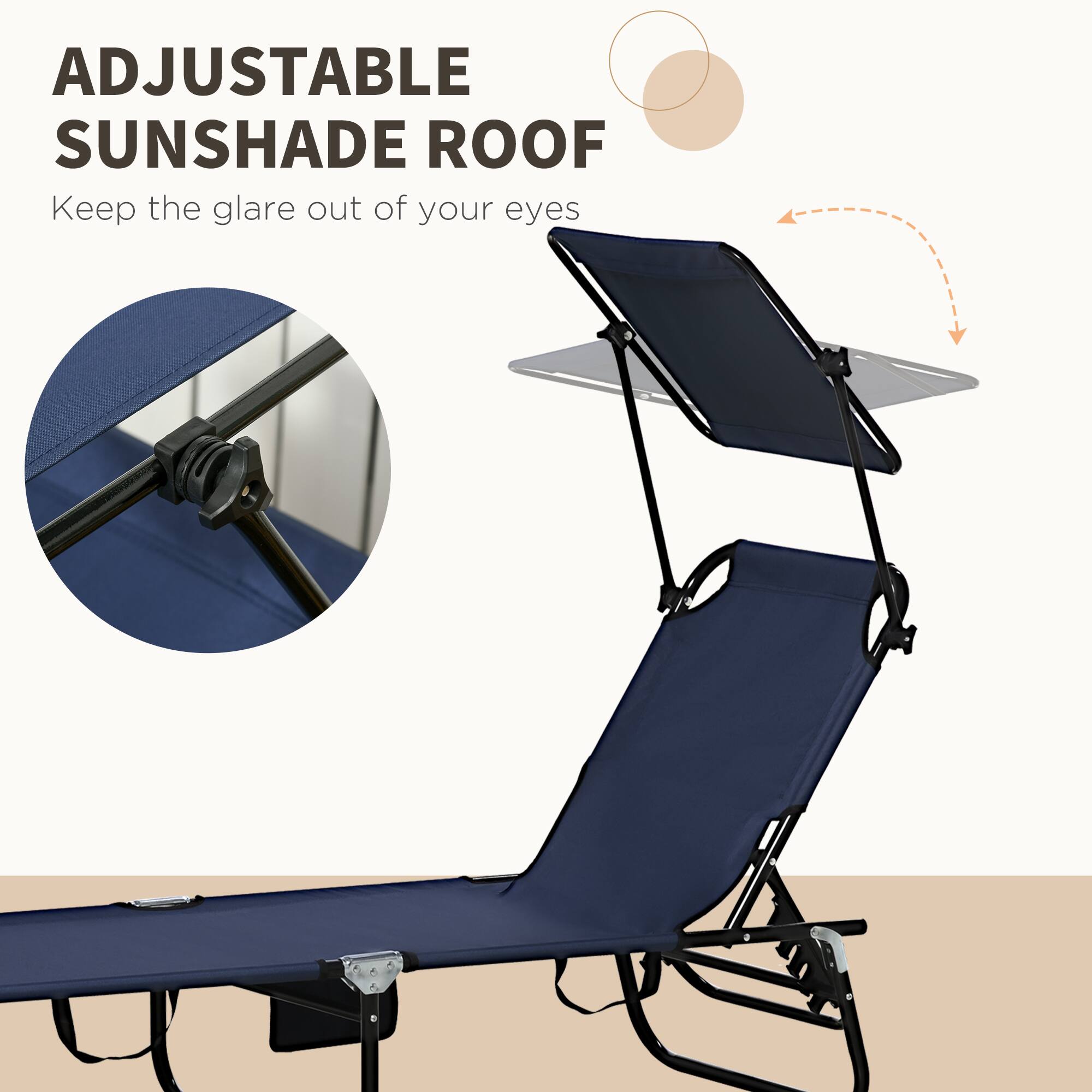 ADJUSTABLE SUNSHADE ROOF  
Keep the glare out of your eyes