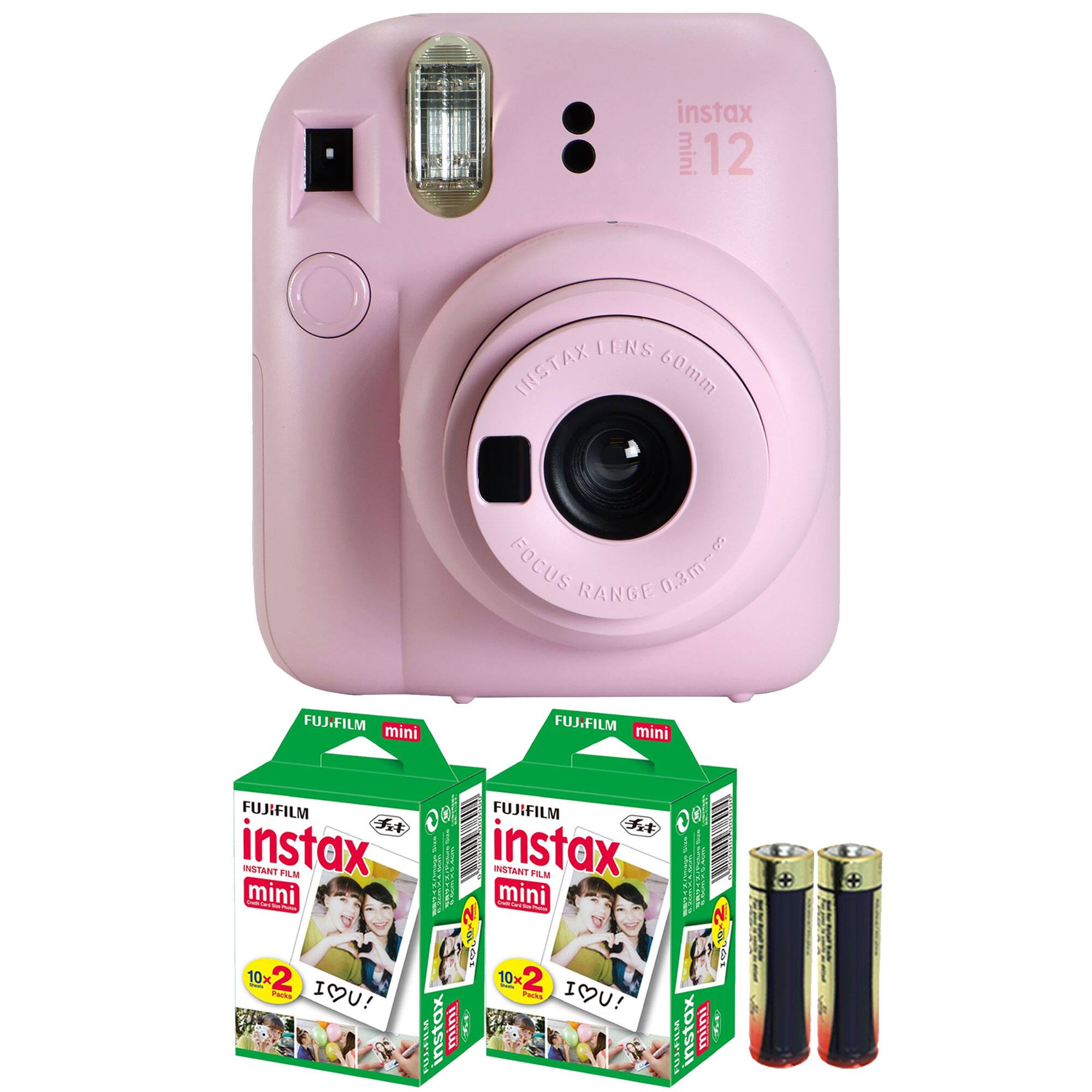 instax mini 12  
LENS: 60mm  
FOCUS RANGE: 0.3m~  
FUJIFILM mini  

instax INSTANT FILM mini  
10x 2  
I ♥ U!  

instax mini  
10x 2  
I ♥ U!