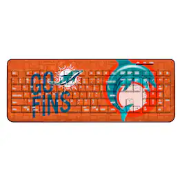Keyscaper - Miami Dolphins 2024 Illustrated Limited Edition Wireless Keyboard - Black