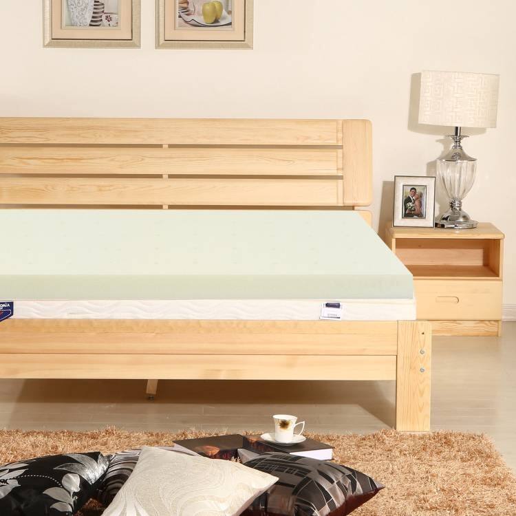 Back. Hivvago - Full size 3-inch Thick Soft Comfort Foam Mattress Topper - Green.