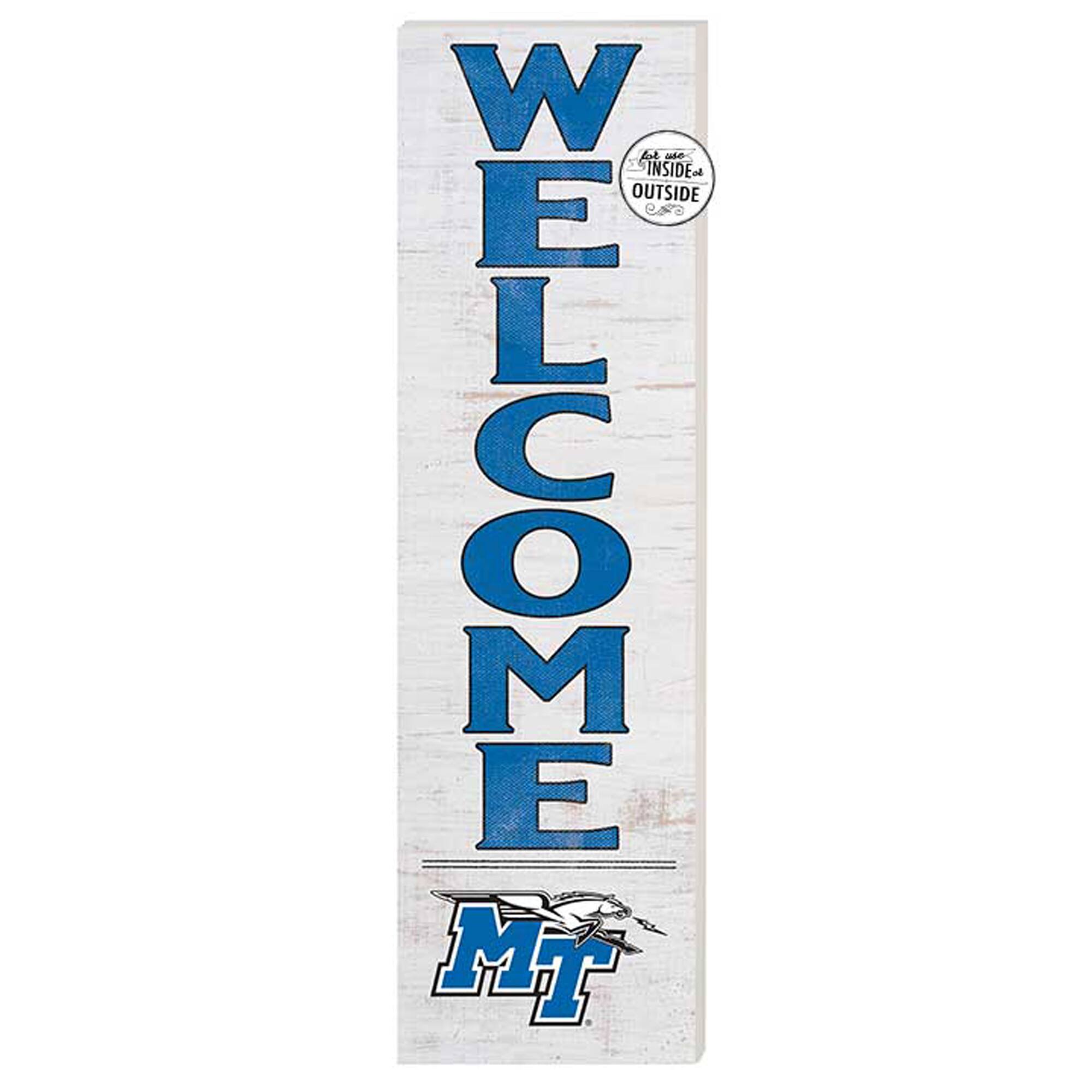 White MTSU Blue Raiders 10'' x 35'' Indoor/Outdoor Welcome Sign