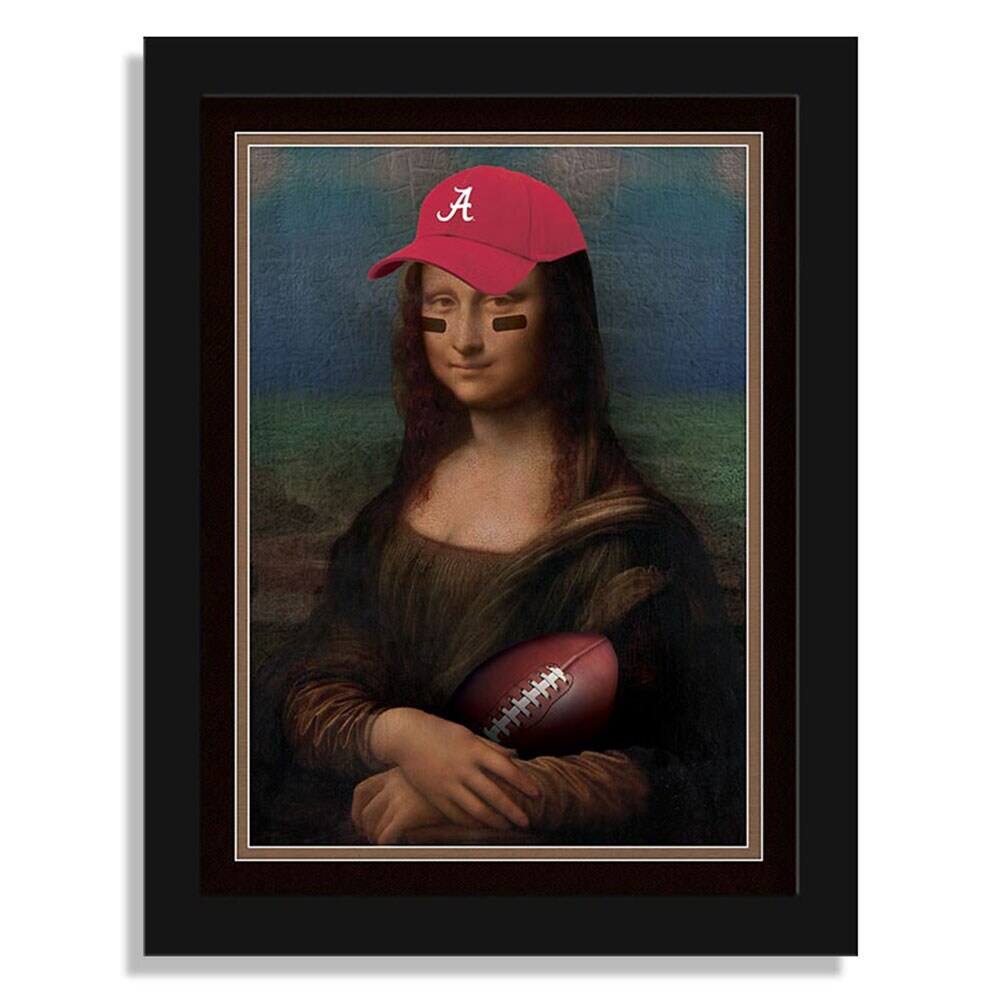 "Fan Creations - Alabama Crimson Tide 12"" x 16"" Mona Lisa Fan Framed Fine Art Print - Multicolor" price history on PriceWatchPro