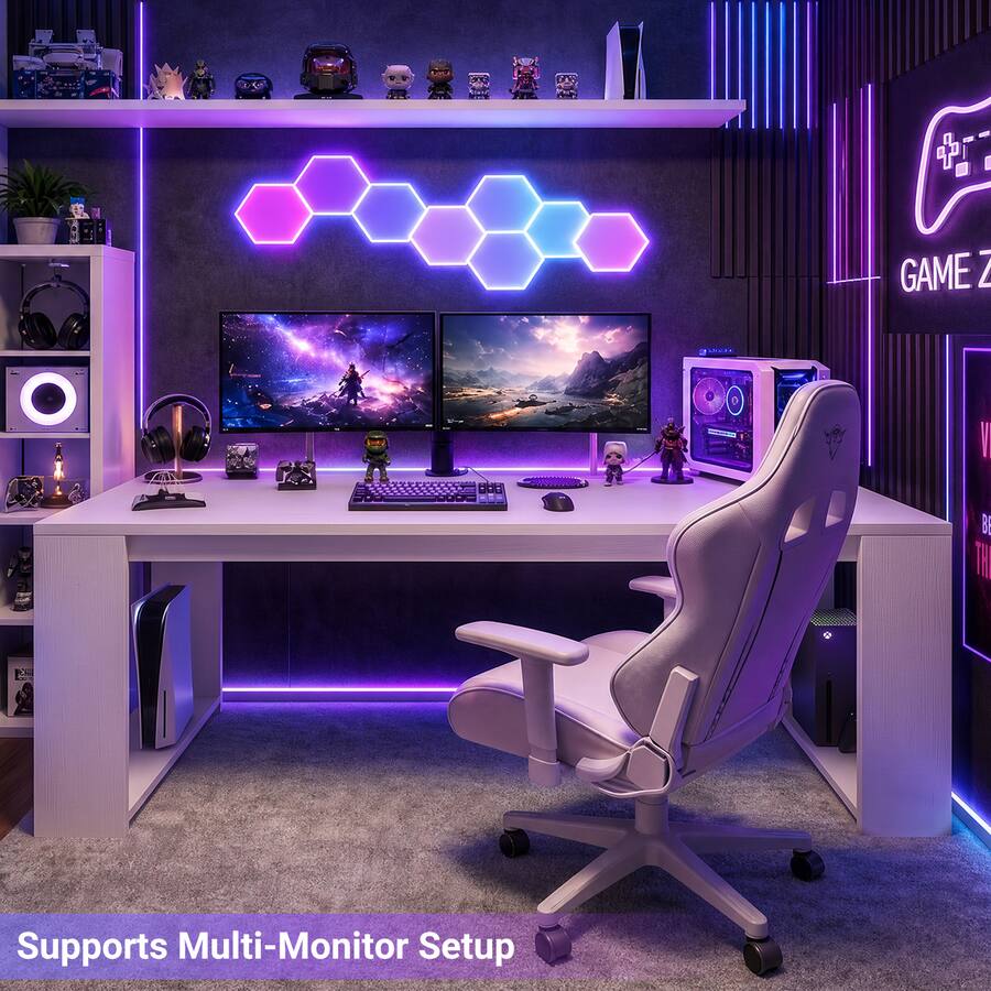 Computer Desktop Se Creen Legs Aheaplus 78.7 Inch Extra Long Computer Desk, Large Workstation for Home ...