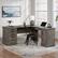 Front. Sauder - Aspen Post L-Desk 66 X 66 Pp A2 - Pebble Pine.