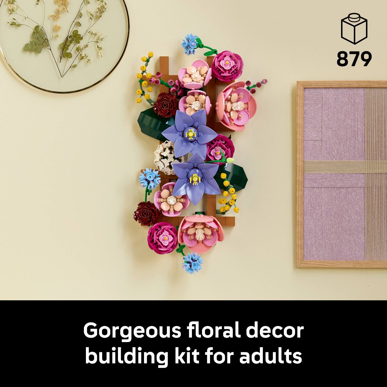 Gorgeous floral decor building kit for adults  
879