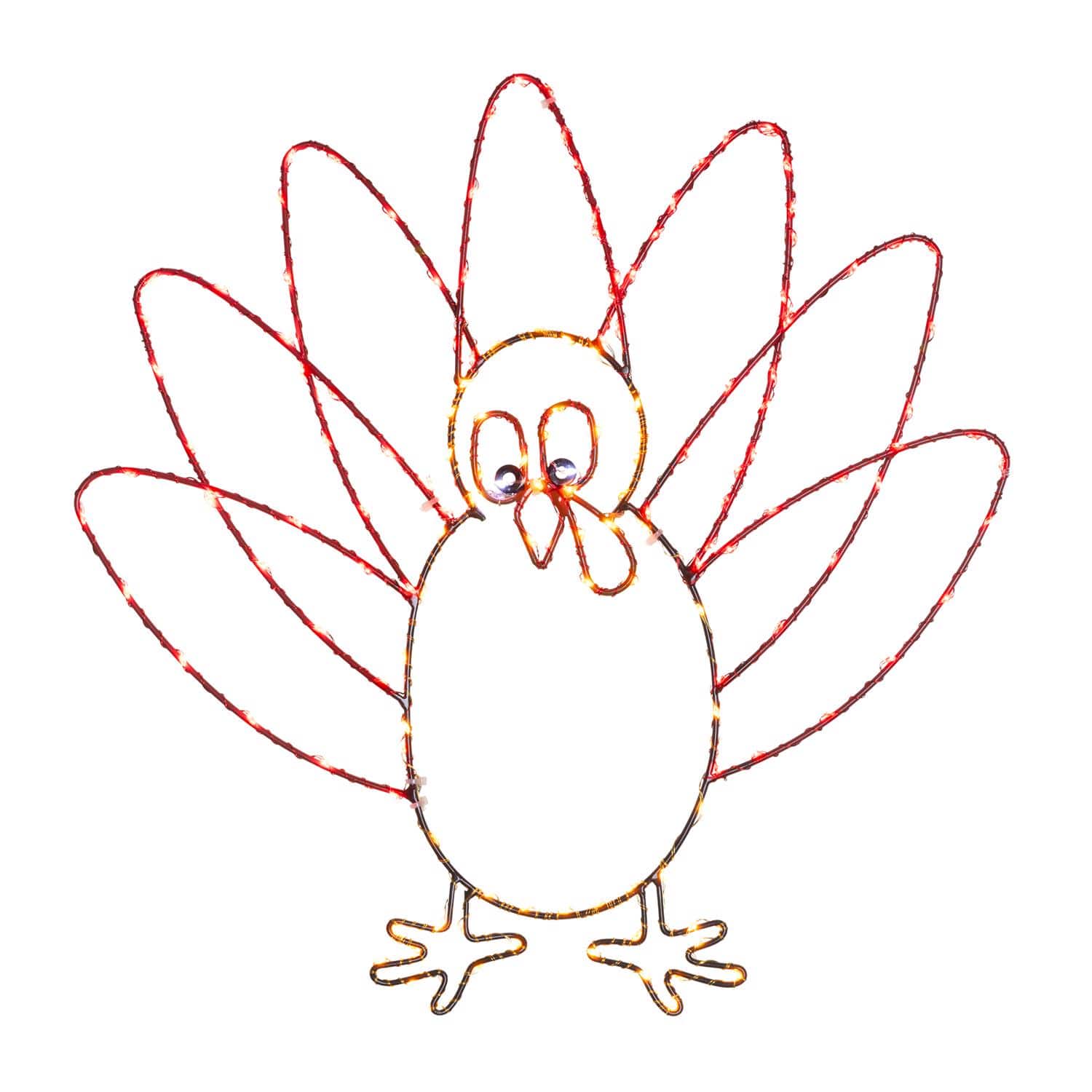 Celebrations - LED Prelit Turkey Silhouette Window Decor - Multicolored