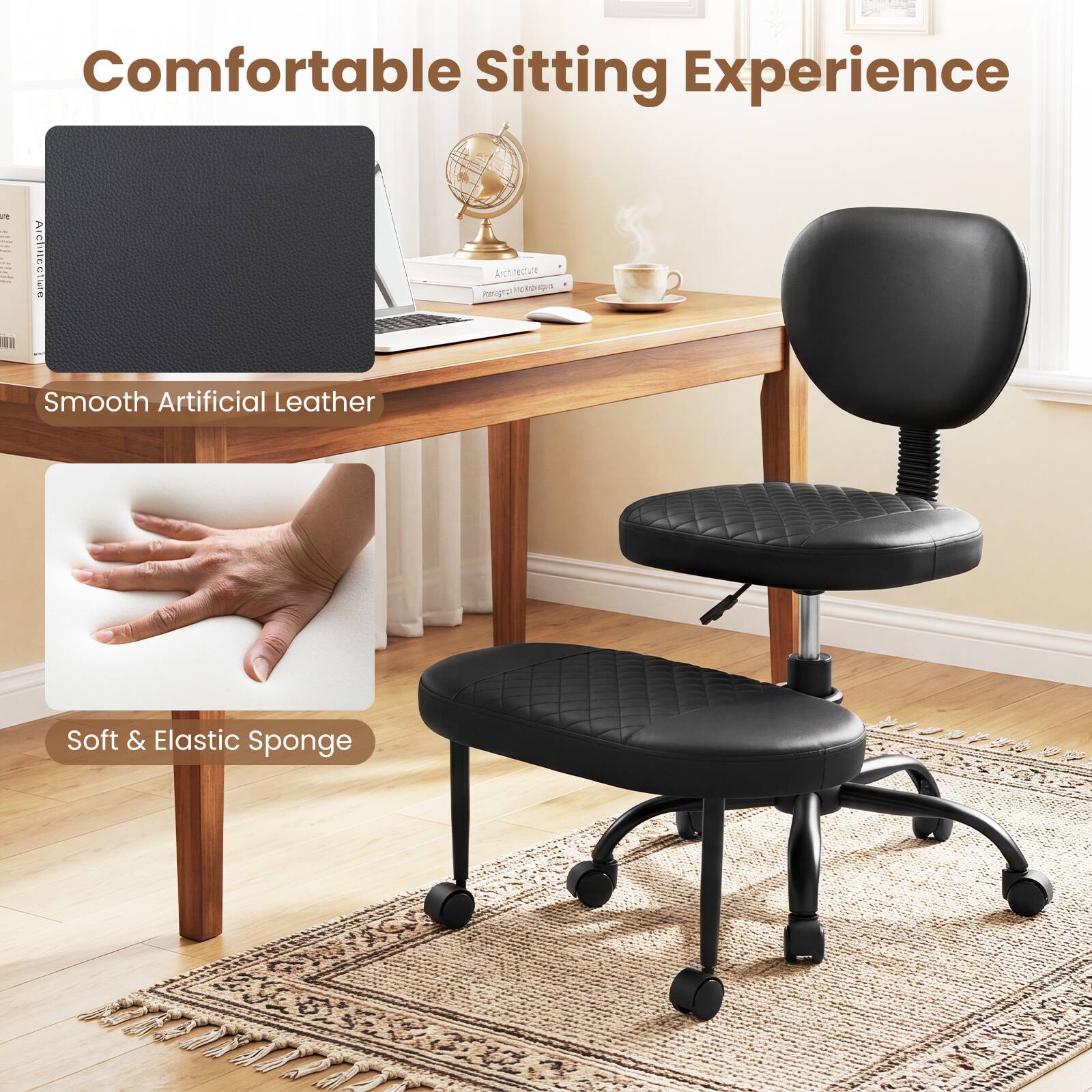 Comfortable Sitting Experience

- Smooth Artificial Leather
- Soft & Elastic Sponge