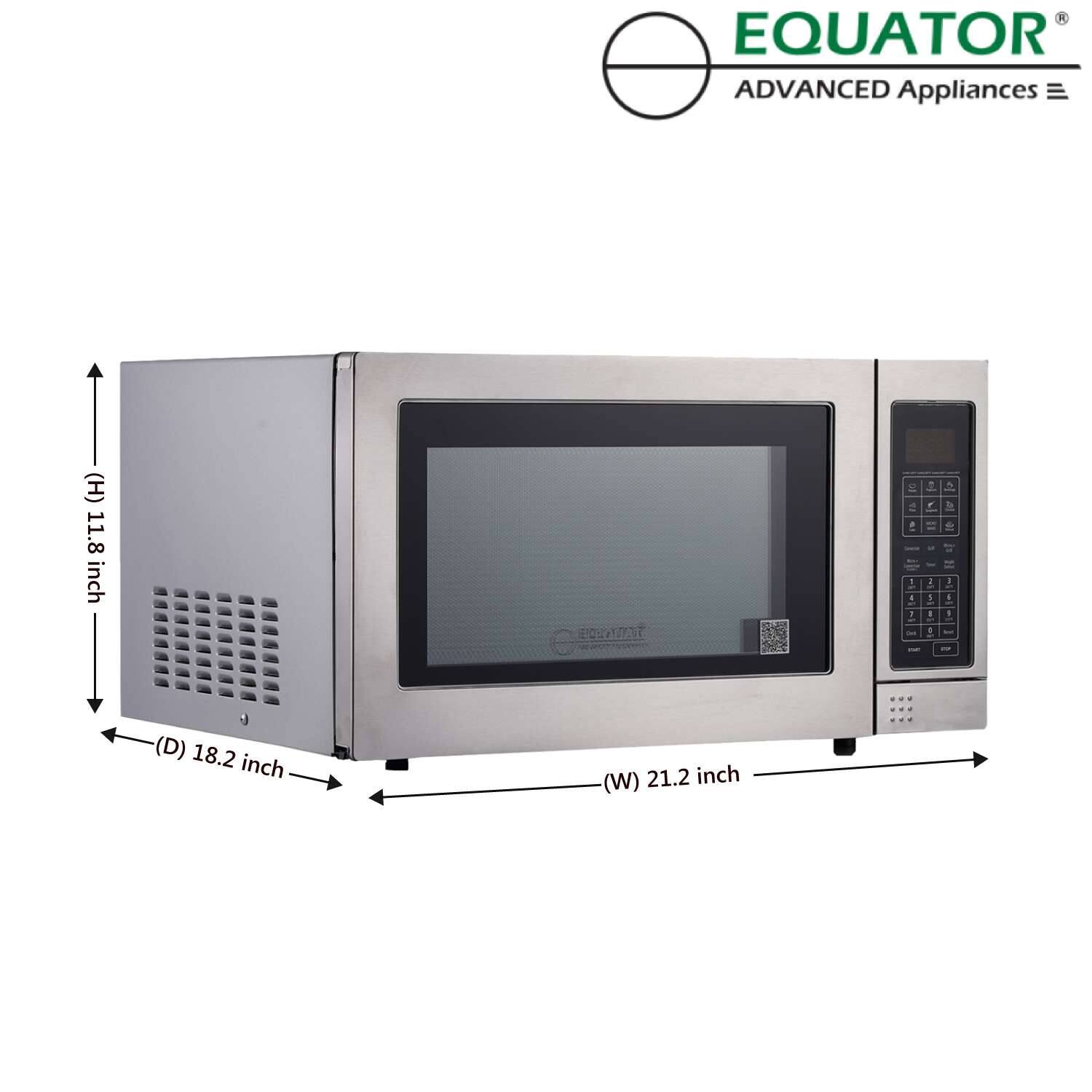 EQUATOR ADVANCED Appliances

(H) 11.8 inch

EDITORY

9 : I : 1 I CAB I -
! I I FIP

(D) 18.2 inch

(W) 21.2 inch