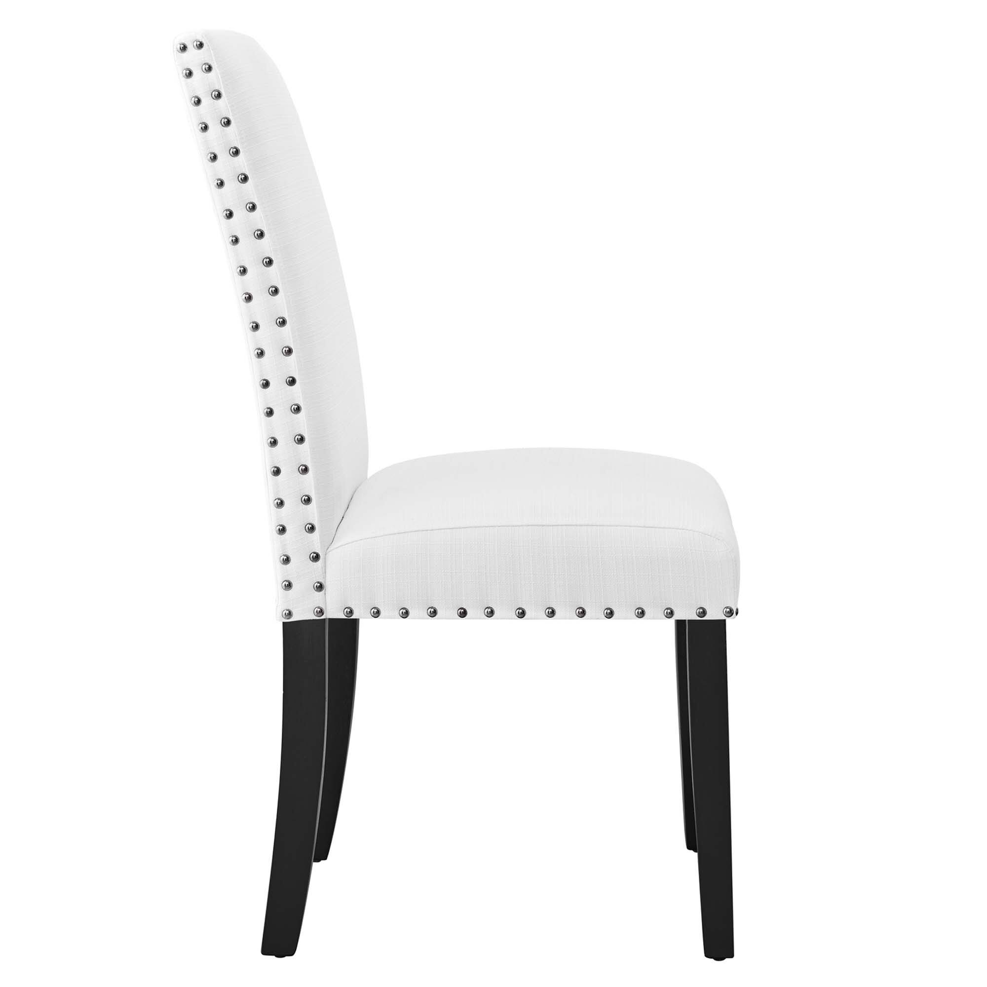 Alt View 1. Modway - Parcel Dining Upholstered Fabric Side Chair by Modway - White.