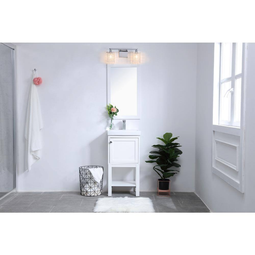 Front. Living District - Phineas 2 light Chrome and Clear Crystals wall sconce - Chrome And Clear Crystals.