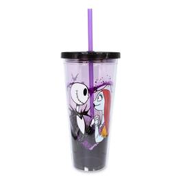 Disney - The Nightmare Before Christmas Acrylic Carnival Cup with Lid and Straw - Purple
