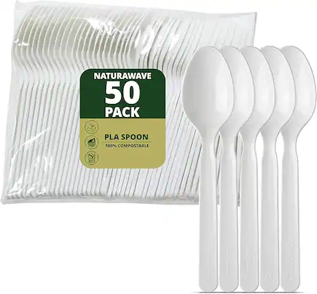 NATURAWAVE
50 PACK
PLA SPOON
100% COMPOSTABLE