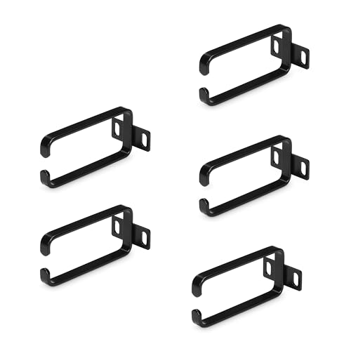 Front. Startech - 5-Pack 1U Vertical Cable Management D-Ring Hooks.