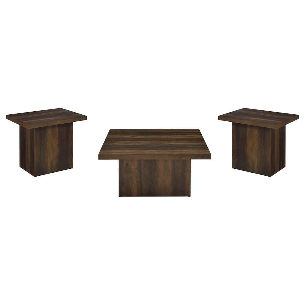 Coaster Co. of America - Devar 3-piece Square Coffee and End Table Set - Dark Pine