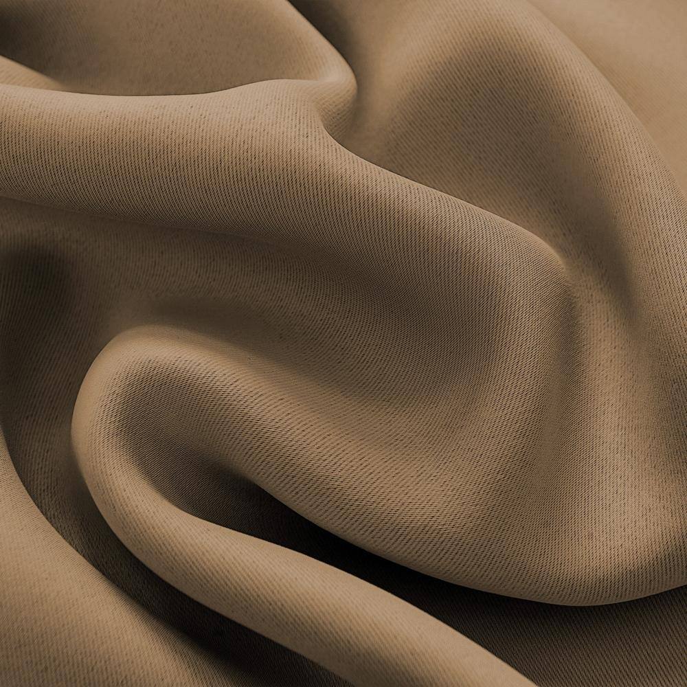 Left. RT Designers Collection - Olivia Gray Anchorage Blackout Grommet Single Curtan Panel - 54x90" Sesame - sesame.