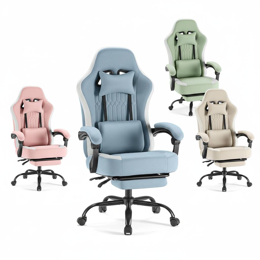 Alt View 5. AOITUN - Ergonomic Gaming Chair High Back Office Chair with Lumbar Support and Adjustable Armrests Swivel Racing Chair, Blue - Blue.