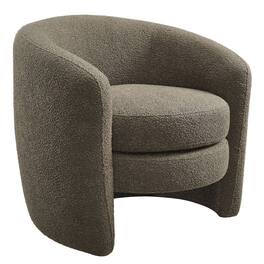 Affinity Upholstered Boucle Fabric Curved Back Armchair by Modway - Gray