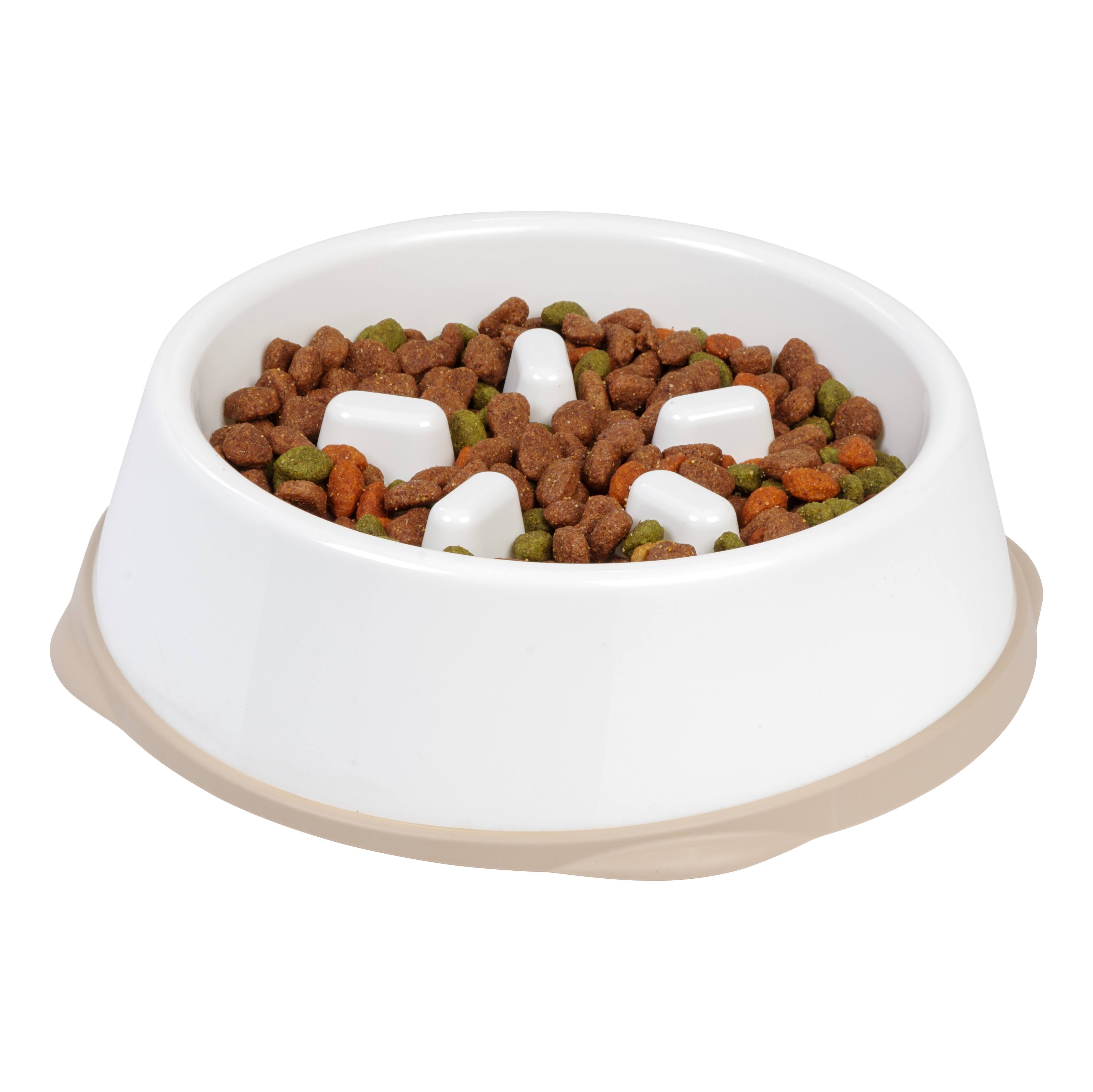 Alt View 6. IRIS USA - IRIS USA 2Cup/4Cup Slow Feeder Dog Bowl for Pets - White/Beige.