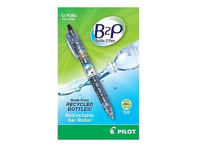 Pilot - B2P Bottle 2 Pen Retractable Gel Pens, Fine Point, Dozen - Black Ink