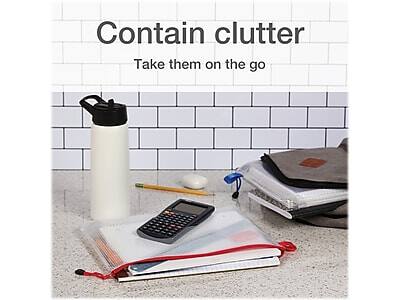 Contain clutter  
Take them on the go