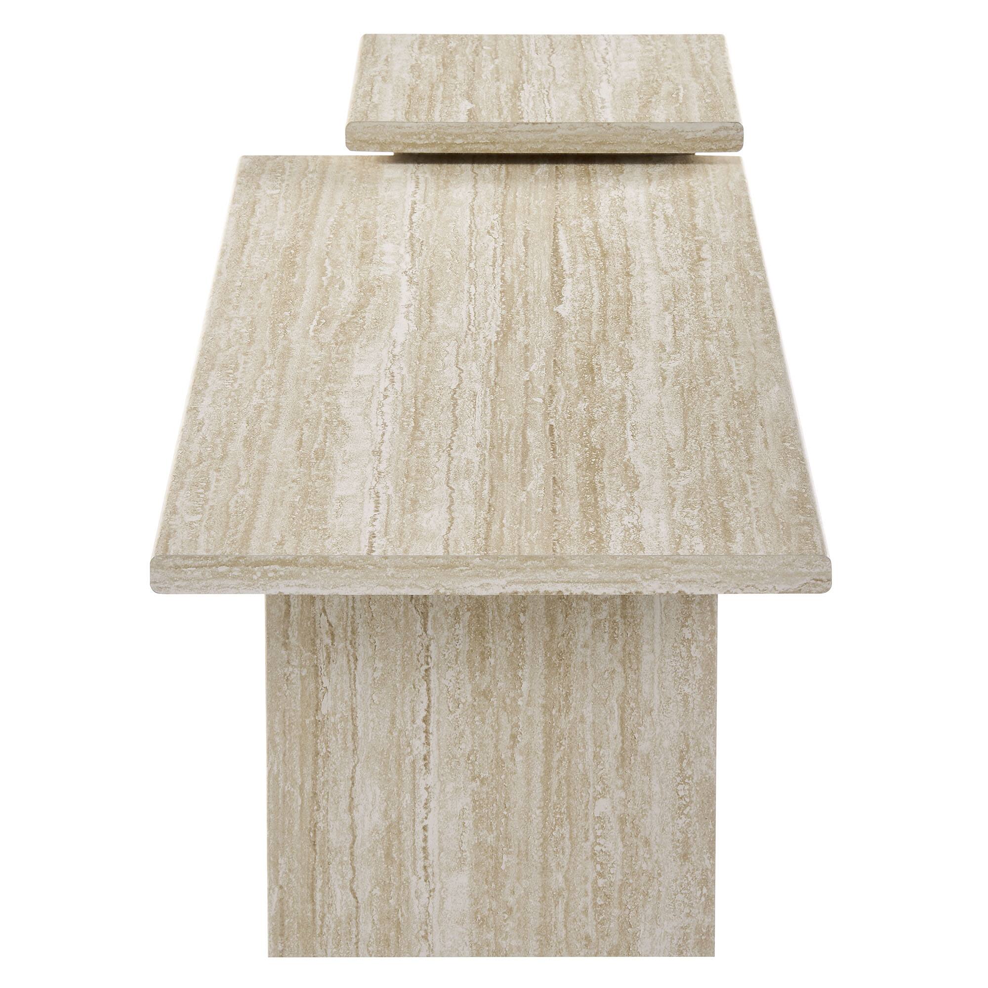 Alt View 2. Modway - Render Nesting Coffee Tables Set of 2 by Modway - Travertine.