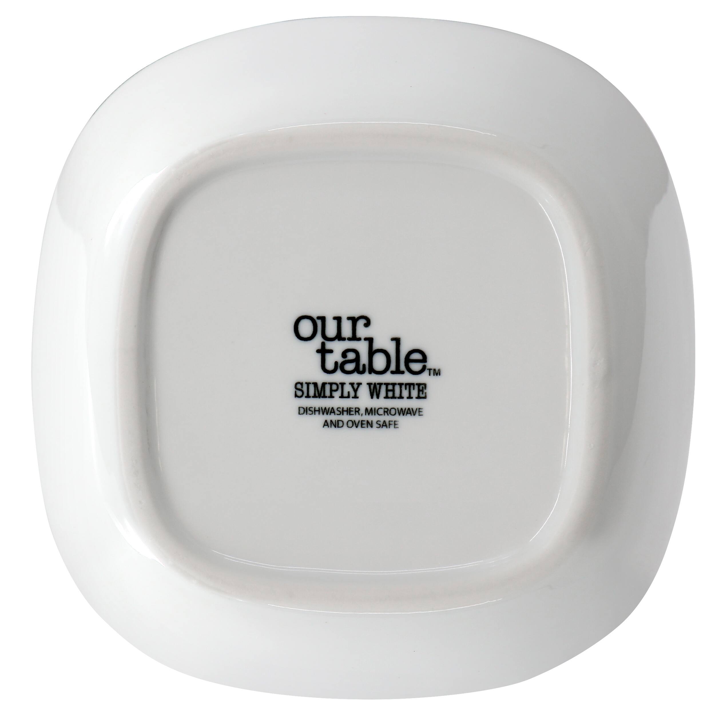 Our Table TM Simply White Dishwasher, Microwave and Oven Safe