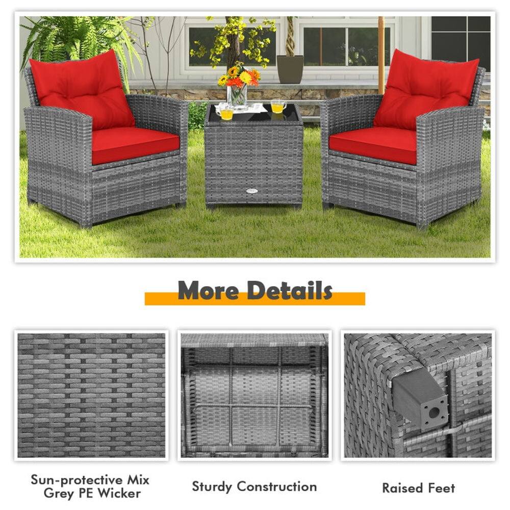 More Details

- Sun-protective Mix Grey PE Wicker
- Sturdy Construction
- Raised Feet