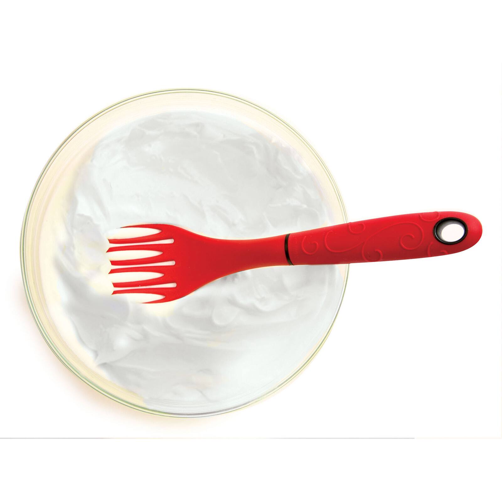 Alt View 7. Norpro - Grip-EZ Fiskie Fork and Whisk Combo Kitchen Tool, Red - Red.