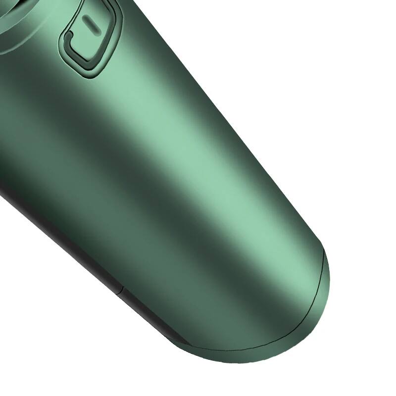 Alt View 4. Cluzine - Men's USB Charging Cordless Electric Shaver, LCD Display Triple Blade Rotary Washable - Green.