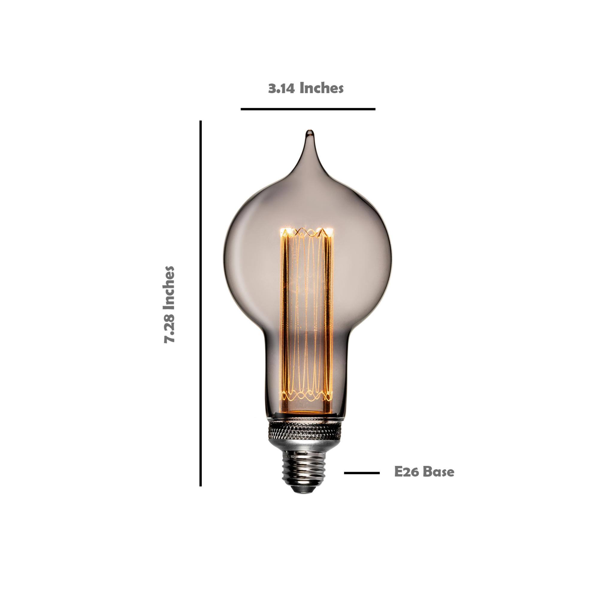3.14 Inches, 7.28 Inches, E26 Base