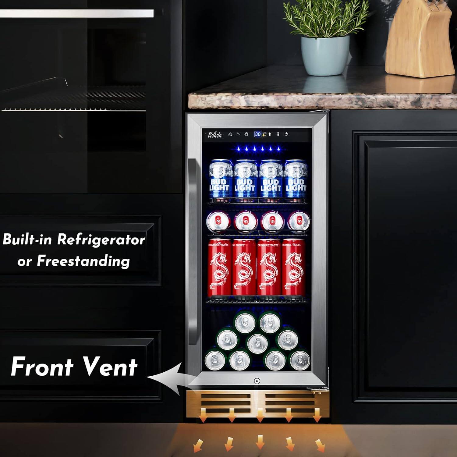 Built-in Refrigerator or Freestanding, Front Vent