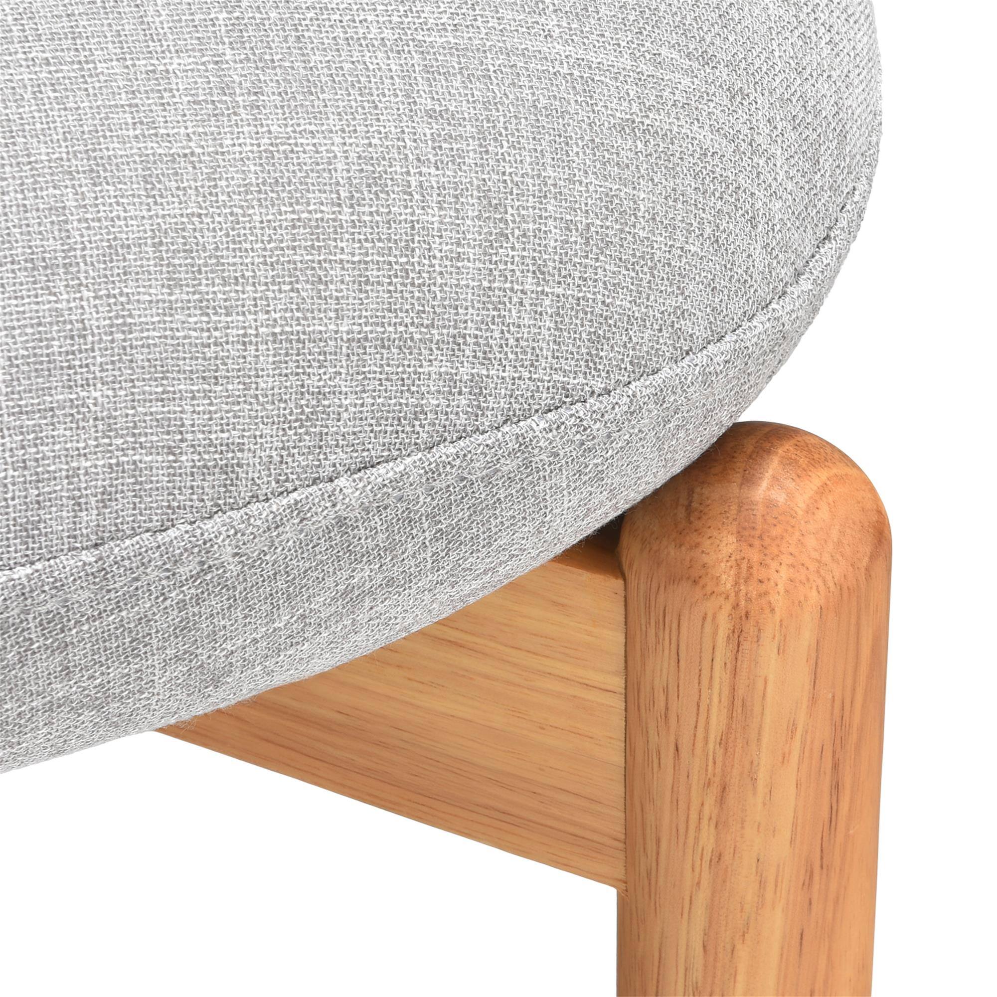 Alt View 4. Boyel Living - Modern Wooden Blended Linen Gray Dining Chair (Set of 2) - Gray.