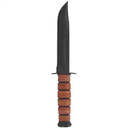 KA-BAR - US Army 7" Straight Edge Clip Point Fixed Blade Knife w/ Sheath - Brown