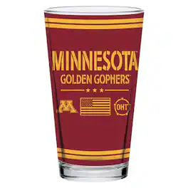 Indigo Falls - Minnesota Golden Gophers 16oz. OHT Military Appreciation Pint Glass - Multicolor
