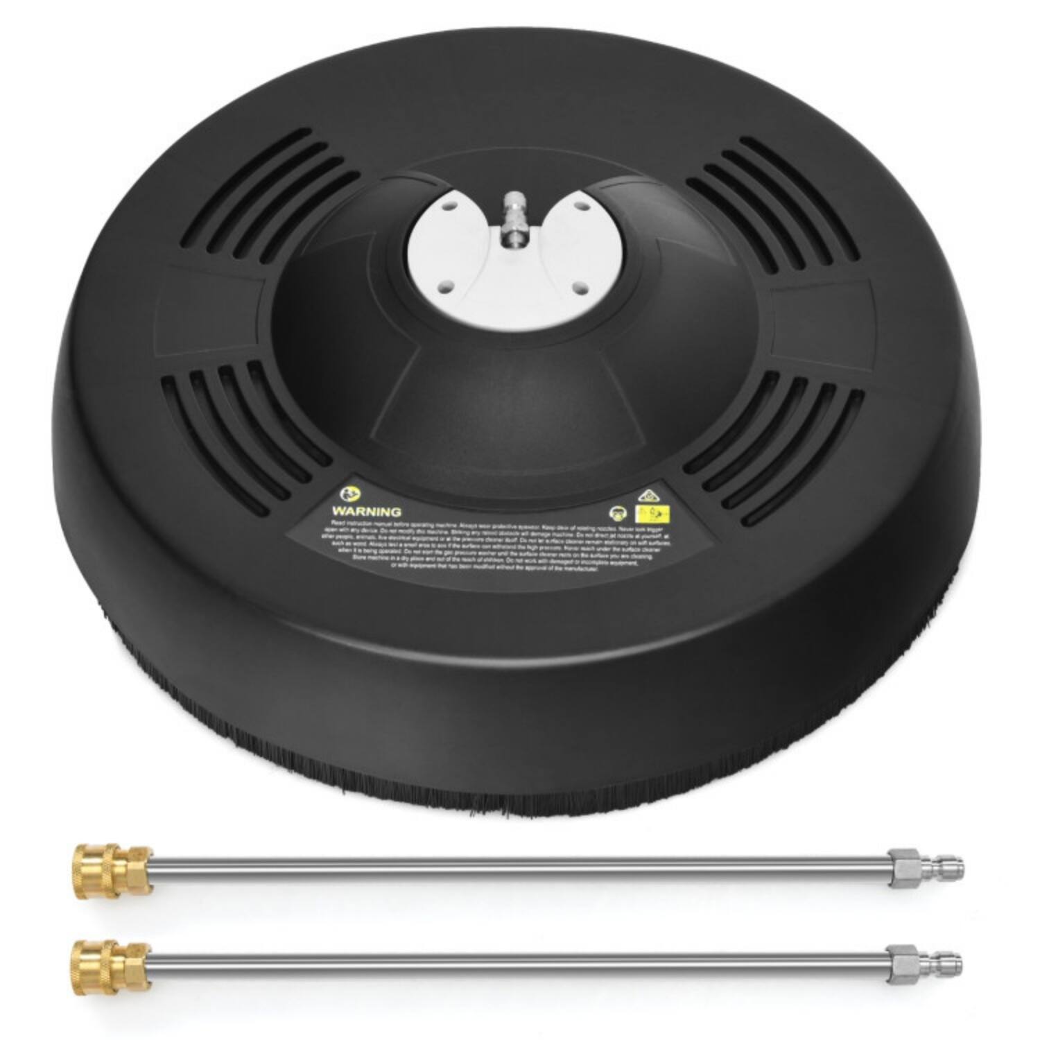 Alt View 4. LUCKY ONE - 16 Inch Surface Cleaner Pressure Washer Attachment with 2 Nozzles & Wands - For Patio/Driveway - Black.