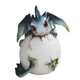 FC Design - 4.5"H Dragon Baby in Egg Figurine Statue Computer Desk Tabletop Medieval Gaming Home Decor Gift - Multi-Color