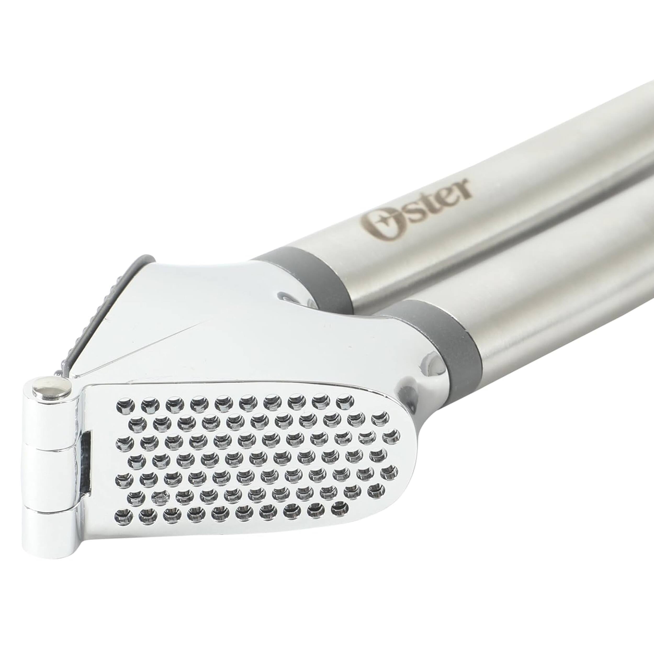 Alt View 1. Oster - Oster Chadswyck 7.7 Inch Stainless Steel Garlic Press in Silver.