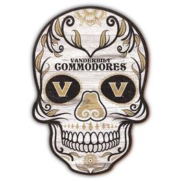Fan Creations - Vanderbilt Commodores 12'' Sugar Skull Sign - Multicolor