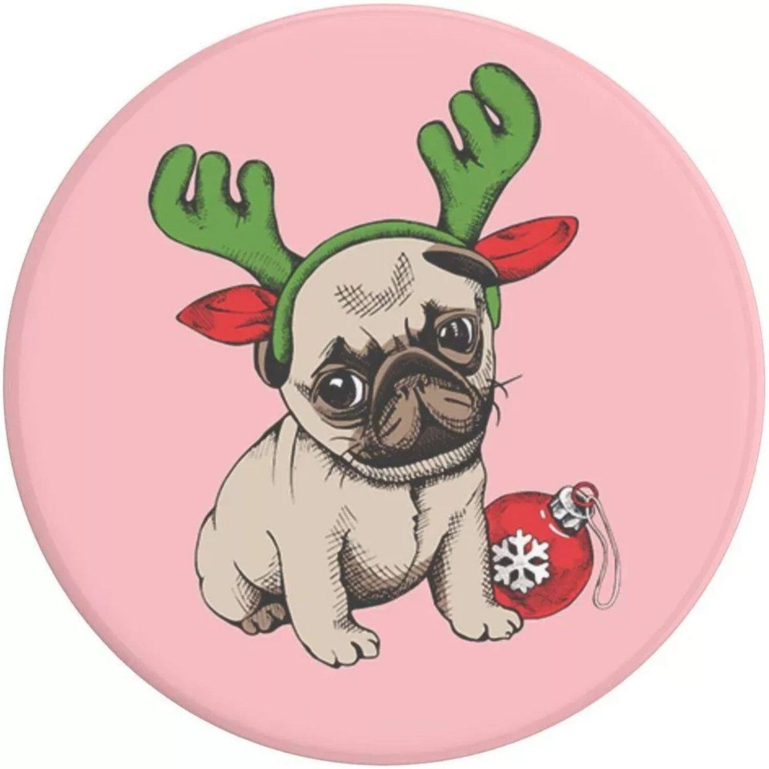 Left. Stock Preferred - PopSockets PopGrip - Happy Holiday (Festive Theme).