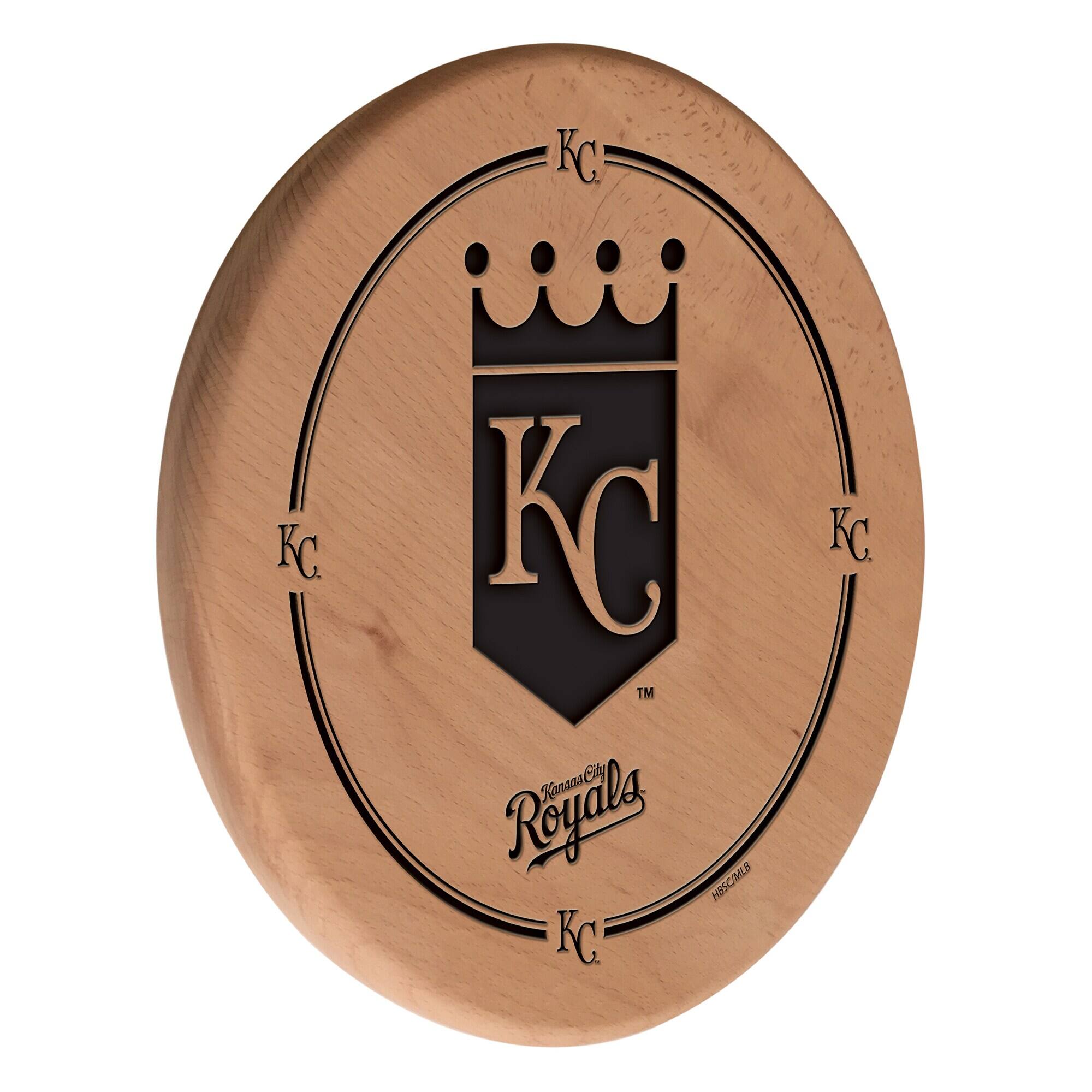 Natural Kansas City Royals 13" Laser Engraved Solid Wood Sign