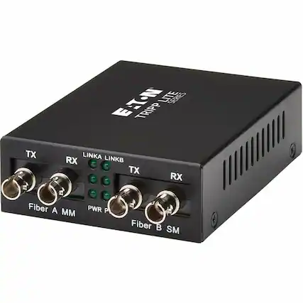 E-TON
TRIPP-LITE SERIES
TX RX
TX RX
Fiber A MM
PWR P
Fiber B SM
LINKA LINKB