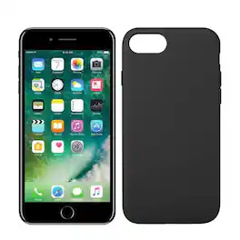 Qixxronics - Silicone Phone Case Compatible with iPhone SE2 / SE3 Drop Protection Shockproof - Black