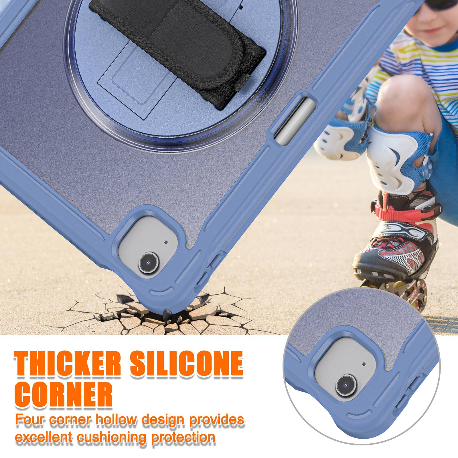 THICKER SILICONE CORNER

Four corner hollow design provides excellent cushioning protection