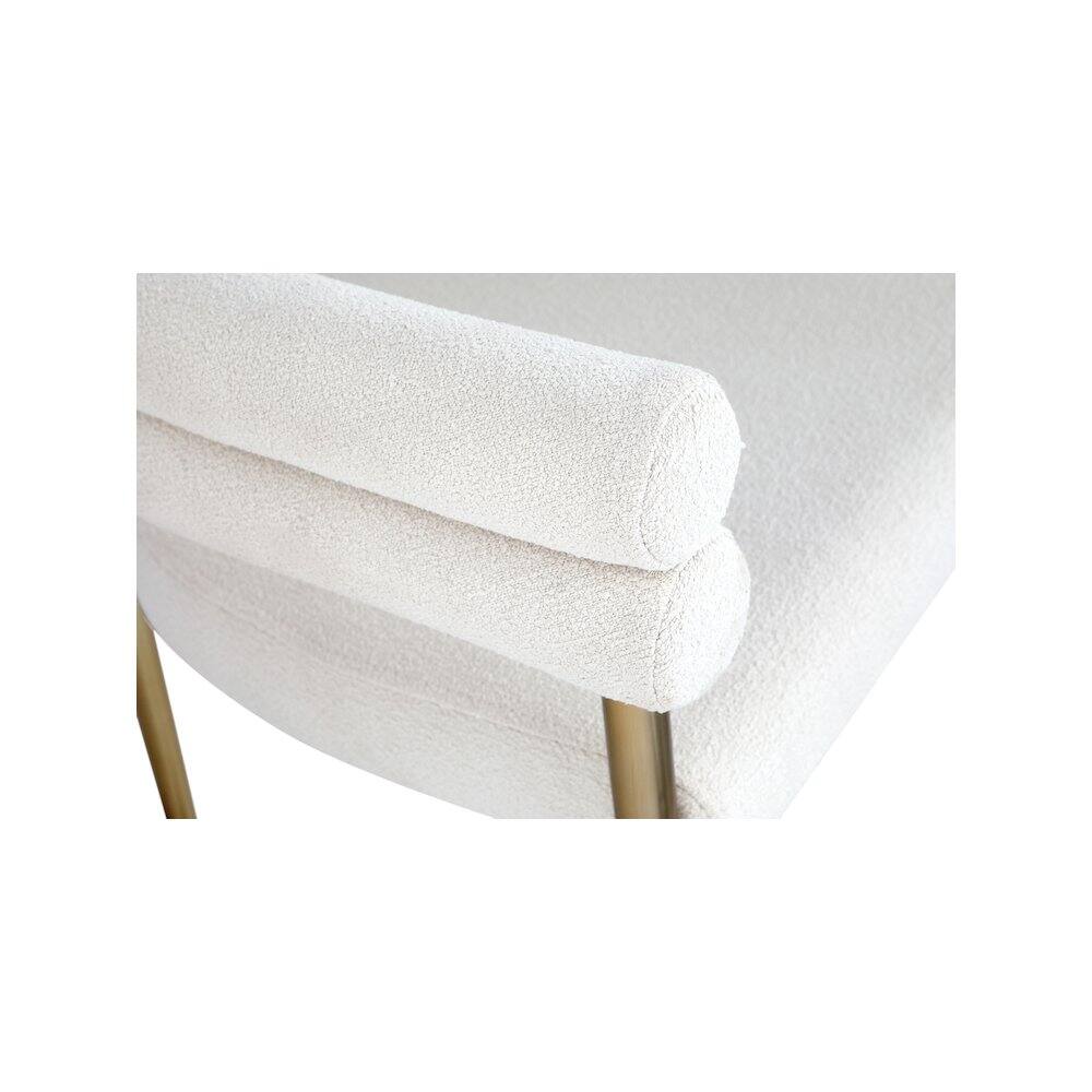 Alt View 3. Meridian Furniture - Brielle Cream Boucle Fabric Dining Chair, Set of 2 - Beige.